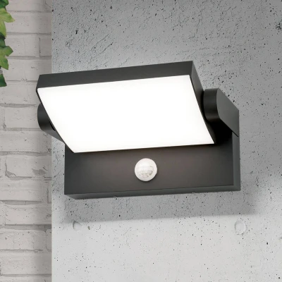 Afbeelding van ORION LED buitenwandlamp Ginger, sensor, zwart, IP54