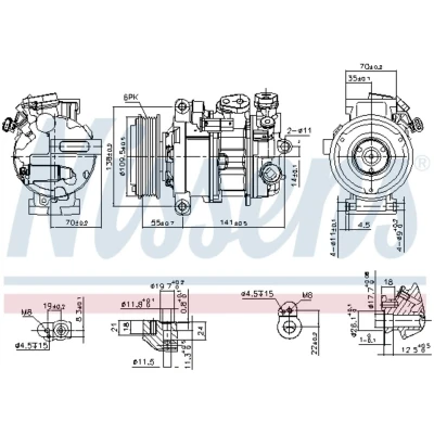 Afbeelding van Nissens Airco compressor 890595