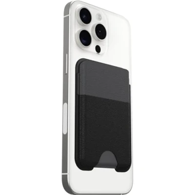 Afbeelding van OtterBox portemonnee Symmetry Cactus Leather MagSafe Wallet, Soft Touch met 2 3 kaartsleuven voor kaarten, sterke magnetische uitlijning en bevestiging MagSafe, Zwart