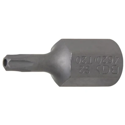 Afbeelding van BGS 4620 Bit lengte 30 mm 10 (3/8&quot;) buitenzeskant T profiel (voor Torx) met boring T20