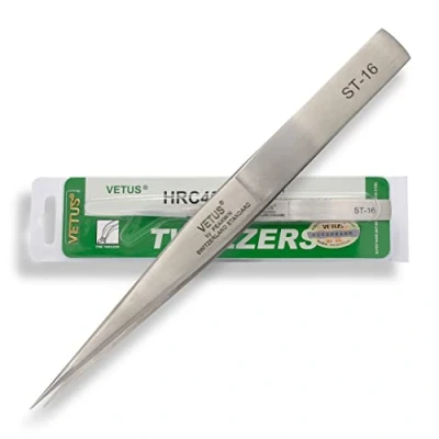 Afbeelding van P Beauty Cosmetic Accessories VETUS wimperpincet voor wimperverlenging ST 16, ideaal geschikt afzonderlijke wimpers en volumetechniek, inclusief beschermkap (ST 16)