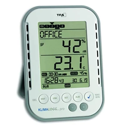 Afbeelding van TFA Dostmann KlimaLogg Pro Luchtvochtigheidsmeter (hygrometer) 1 % Hrel 99 Datalogger en radio USB interface, Dauwpunt/schimmel waarschuwingsweergave