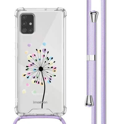 Afbeelding van Samsung Galaxy A51 Hoesje Kunststof iMoshion Softcase/Koordhoesje/Backcover Sandstone Dandelion Telefoonhoesje