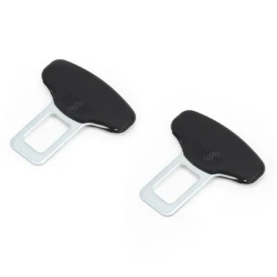 Afbeelding van AMiO Gordel Clip Alarmstopper Set van 2 Stuks Zwart Zilver