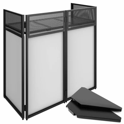 Afbeelding van Vonyx DB4 DJ Booth met hoekplaten en draagtassen