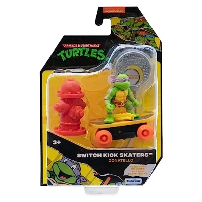 Afbeelding van TEENAGE MUTANT NINJA TURTLES SWITCH KICK SKATER DONATELLO CLASSIC, Speciaal ontworpen zodat je elke keer op alle vier de wielen kunt landen!