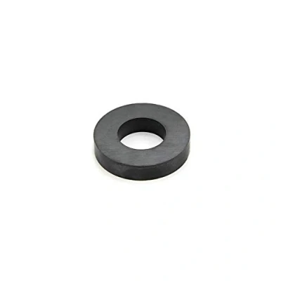 Afbeelding van Magneet Expert 60 mm O.D. x 24 I.D. 8 dikke Y30BH ferrietringmagneet 2,4 kg trek (verpakking van 2)