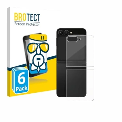 Afbeelding van BROTECT Screenprotector voor Samsung Galaxy Z Flip 7 FE (Achterkant) Folie Beschermfolie Beschermglas transparant (6 Stuks)