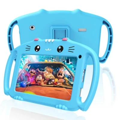 Afbeelding van VESWWE Kindertablet 7 In Android Tablet voor Kinderen met WiFi Quad Core kinder 2G 32GB Dubbele Camera Ouderlijk Toezicht Jongen Meisje(Blauw)