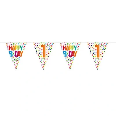 Afbeelding van Folat vlaggenlijn 1 jaar Happy BDay 10 meter