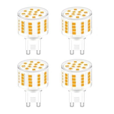 Afbeelding van HUAMu LED lamp G9 5W, plat rond, 52 chips, vervanging 50 W halogeenlampen, 3000 K warm wit, 500 lm, 360 graden stralingshoek, AC 220 240 V, niet dimbaar, 4 stuks