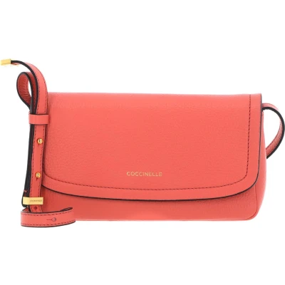 Afbeelding van COCCINELLE Leren Schoudertas Avondtas Mini Bag Shoulderbag Geranium Roze