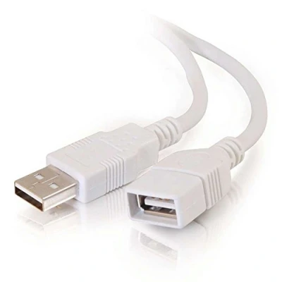 Afbeelding van C2G /Cables to Go 19018 2m USB verlengkabel 2.0 A mannelijk naar vrouwelijk wit (2,0 m)