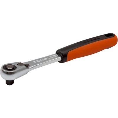 Afbeelding van Bahco Omschakelbare ratel 1/4&quot; met slanke kop 72 tanden en actiehoek van 6 120 mm S61SL