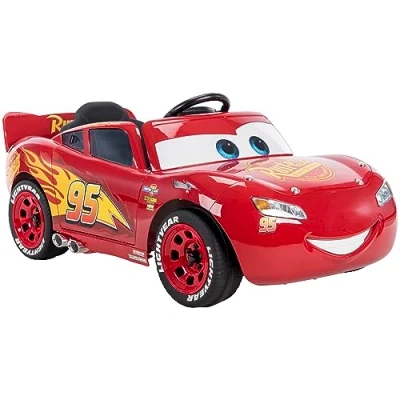 Afbeelding van Huffy Disney Cars Lightning McQueen Elektrische Kinderauto 3 5 jaar 6v Auto met werkende lichten en geluid