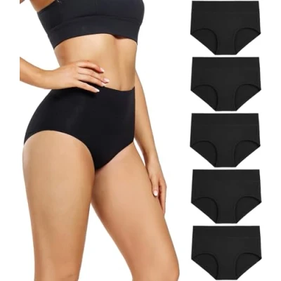 Afbeelding van Wirarpa Damesslip van katoen, hoge taille, damesondergoed, multipack 4XL
