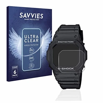 Afbeelding van Savvies (6 Stuks) Schermbeschermer voor Casio G Shock GW M5610 1ER Screen Protector Ultra Transparant