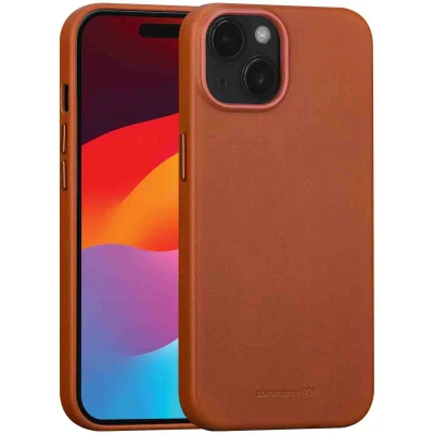 Afbeelding van Apple iPhone 15 MagSafe Hoesje Echt leder dbramante1928 Hardcase/Backcover Bruin Telefoonhoesje Shockproof/Valbescherming