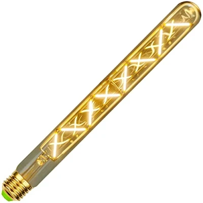 Afbeelding van TIANFAN Edison Klassieke Lange Reageerbuis T28 300mm Zigzag Ontwerp Rechte Led Gloeidraad 6 W Dimbare Specialiteit Decoratieve Gloeilamp (Golden)