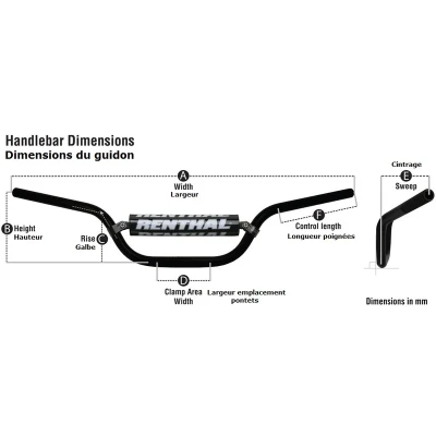 Afbeelding van Renthal 603 Reed/Windham Fatbar Stuur Titanium
