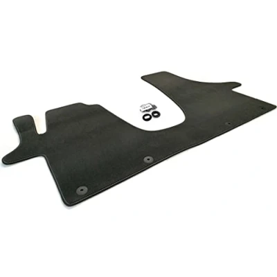Afbeelding van Voetmat geschikt voor VW T5 T6 Multivan Bus (siernaad zilver) velours premium automat mat binnen incl. bevestiging