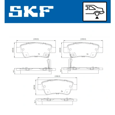 Afbeelding van SKF Remblokset VKBP 90623 A