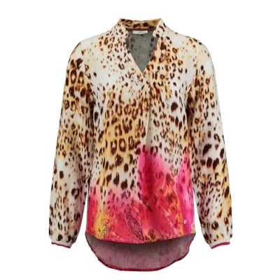 Afbeelding van Key Largo Flavour Vneck Blouse, Dames, Maat: Large, Pink
