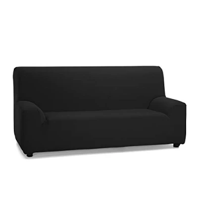 Afbeelding van Martina Home Tunez Elastische bankhoes voor bank, stof, zwart, 1 zits (70 tot 110 cm)