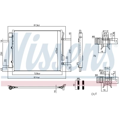 Afbeelding van Condensator, airconditioning NISSENS 941028