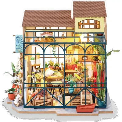 Afbeelding van Robotime DIY bouwpakket DG145 Emily‘s Bloemenwinkel
