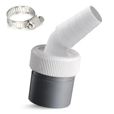 Afbeelding van Wasmachine afvoeradapter, adapter voor buis Ø 40 mm, ingang 18 24 mm slang met slangklem wasmachineaansluiting vaatwasser en droger
