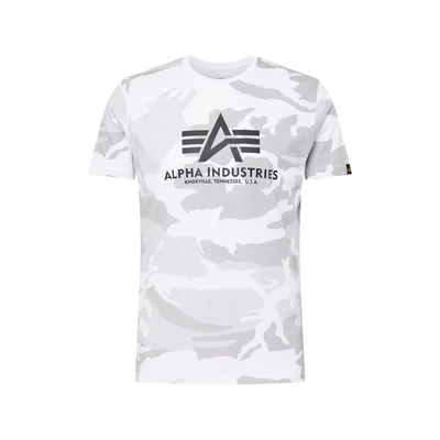 Afbeelding van Alpha Industries T camo Tshirt print, Heren, Maat: Small, White