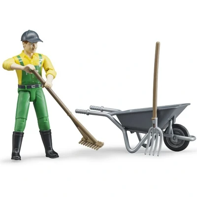 Afbeelding van Boer met accessoires 1:16 van Bruder