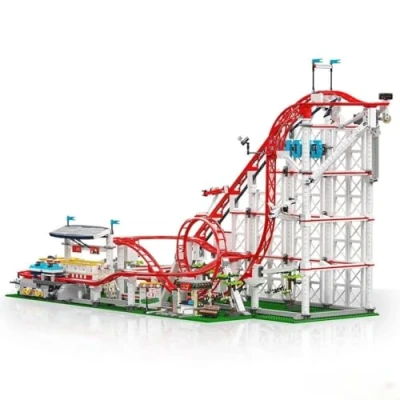 Afbeelding van Mouldking 11014 RC Achtbaan Rood 3646 onderdelen lego compatibel bouwset