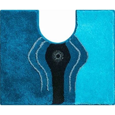 Afbeelding van Grund Badmat, Ultrazacht en absorberend, Antislip, 5 jaar garantie, CRYSTAL LIGHT, WC sjabloon w.A. 50x60 cm, turkoois