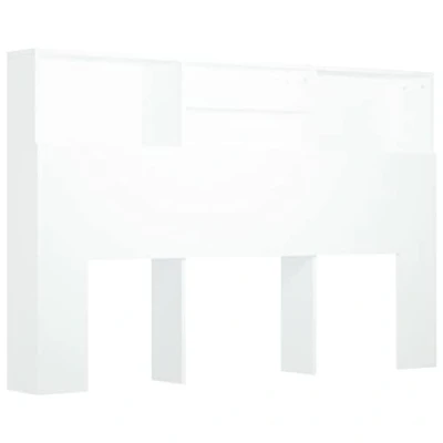 Afbeelding van vidaXL Hoofdbordkast 160x19x103,5 cm wit, hoofdeindekast, hoofdbord kast, bedombouw hoofdeindekasten, kasten, kasten