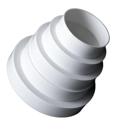 Afbeelding van Control Garden Universeel verloopstuk voor ventilatiesystemen, koppeling ventilatiekanalen, diameter 80, 100, 120, 125, 150 mm, verloopstuk, buis wit