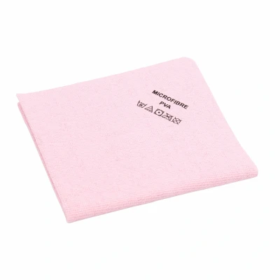 Afbeelding van PVA Microvezeldoek Roze 5 stuks 38x35 cm Streeploos &amp; Ultra absorberend