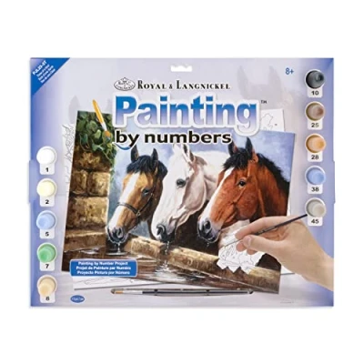 Afbeelding van Schilderen op nummer paarden