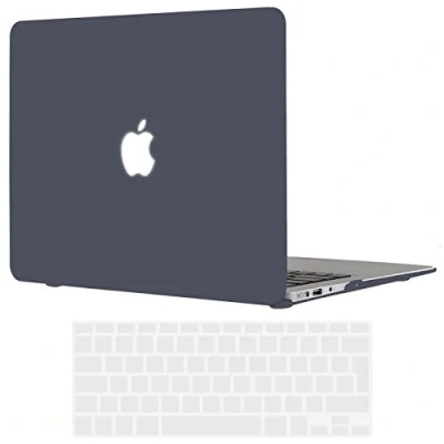 Afbeelding van TECOOL Hoes Compatibel met oude MacBook Air 13 inch 2010 2017, Model A1466 A1369, Plastic Slanke Beschermende Harde Case en EU Toetsenbord Cover, Mat Oppervlak, Licht Zwart