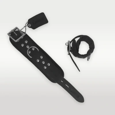 Afbeelding van BRUTUS Leren Halsband Zwart