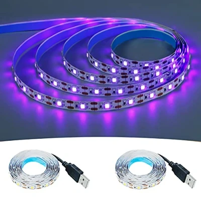 Afbeelding van GOMING 5V USB LED Strip Paars 395 400nm voeding 4M(2X2M) 240LED Flexibel IP20 Niet Waterdicht SMD2835 Tape Zelfklevend voor DIY Home Decor