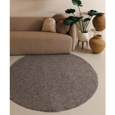 Afbeelding van Rond Tapijt/Vloerkleed Lush Grijs 120 Cm