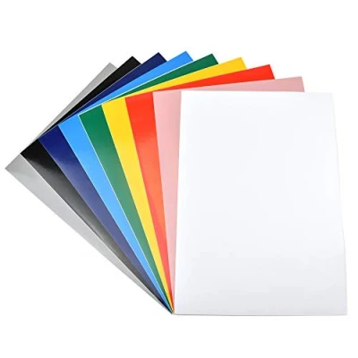 Afbeelding van 10 Vellen A4 Colour Craft Cricut Vinyl Gemengde kleuren Permanent Waterdicht Zelfklevend Mat/Glanzend Laser Printbare Sticky Geschikt voor Snijmachines