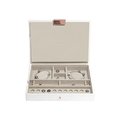 Afbeelding van Stackers Wit &amp; Rose Gold Classic Charm Deksel