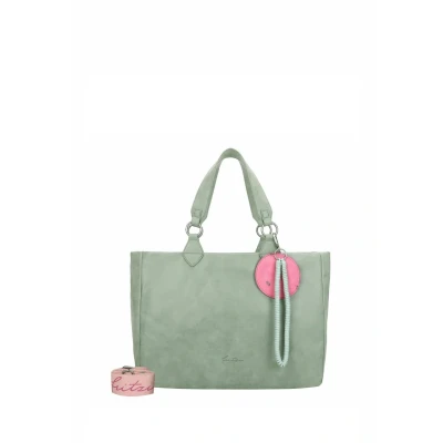Afbeelding van Fritzi aus Preußen Schoudertas Izzy Vintage Shoulder Bag Sage Lichtgroen