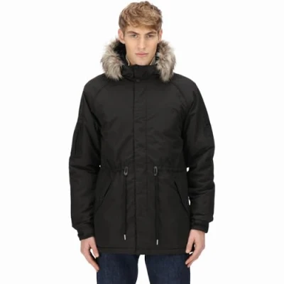Afbeelding van De Regatta Salinger Iii Parka Wandeljas Heren Waterdicht Ademend Zwart