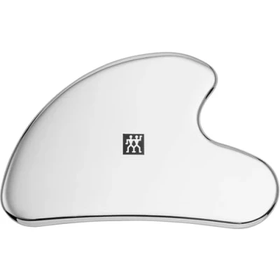 Afbeelding van ZWILLING Gezichtsmassageapparaat (Gua Sha, gezichtsbehandeling voor regeneratie en vitaliteit, detox effect, koeling), roestvrij staal, premium, zilver