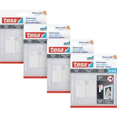 Afbeelding van tesa 77772 Klevende spijkers Wit Inhoud: 8 stuk(s)