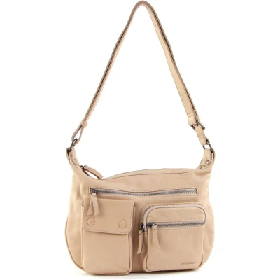 Afbeelding van FREDsBRUDER Leren Schoudertas Utility Collection Zippi Bag Cream Beige